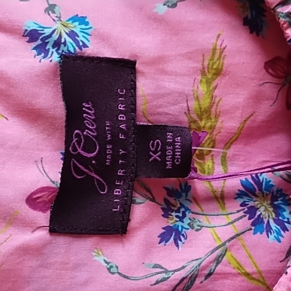 J Crew Liberty Fabric ruffle front blouse size XS - Picture 5 of 10